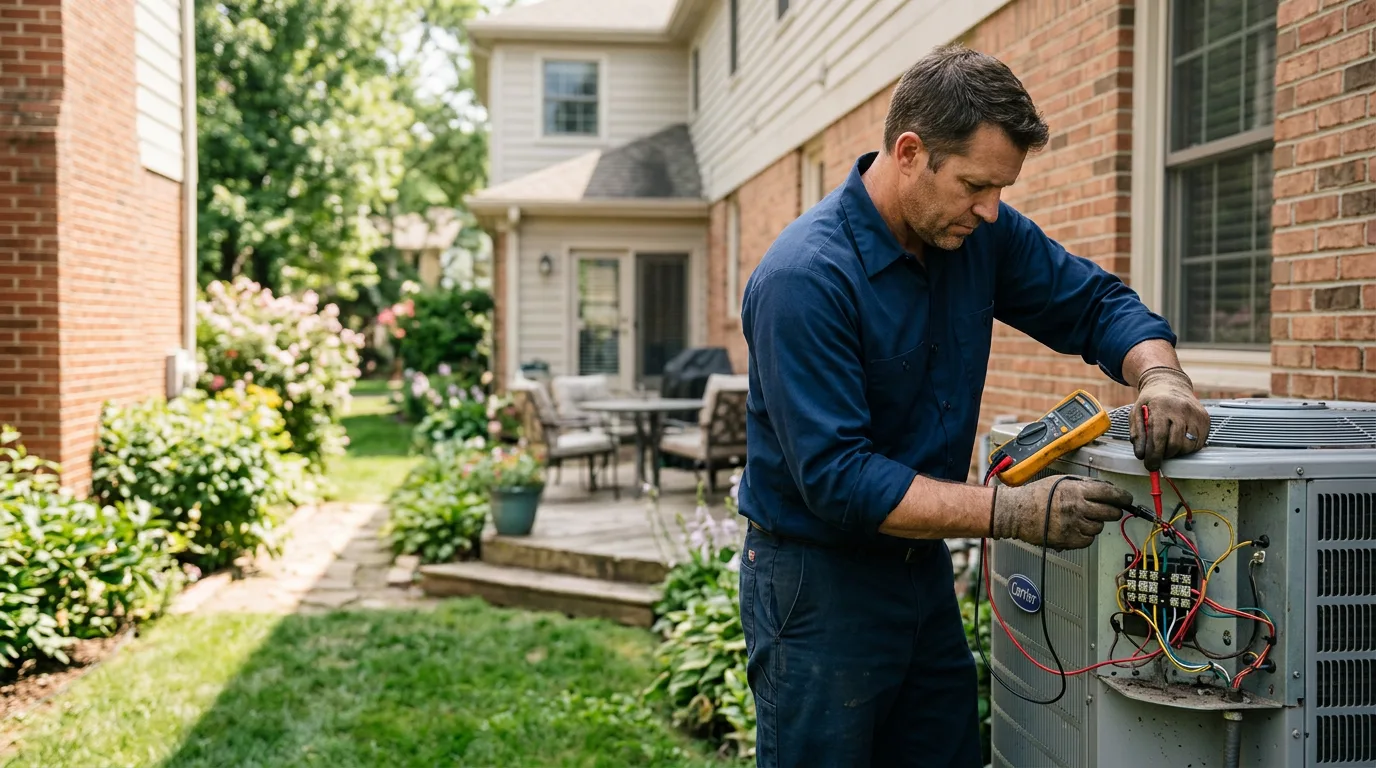 HVAC technician working near Georgetown, NY
